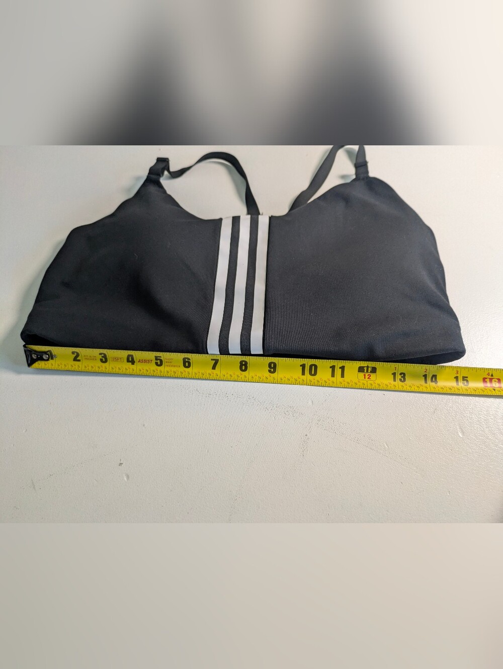 ADIDAS Women Aeroimpact Support Training Sport Bra Black White Stripes Size M - Picture 8 of 9